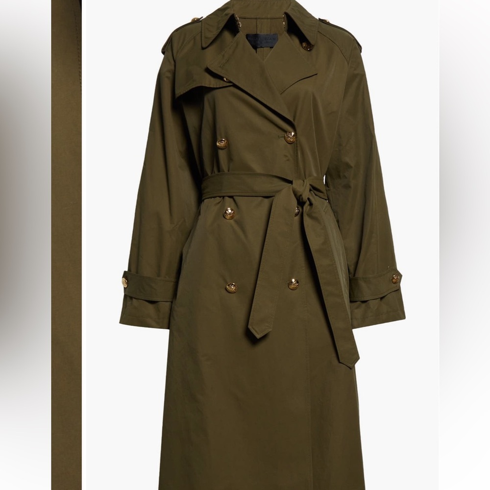 Nili Lotan Toussaint Double-Breasted Trench Coat olive S jacket